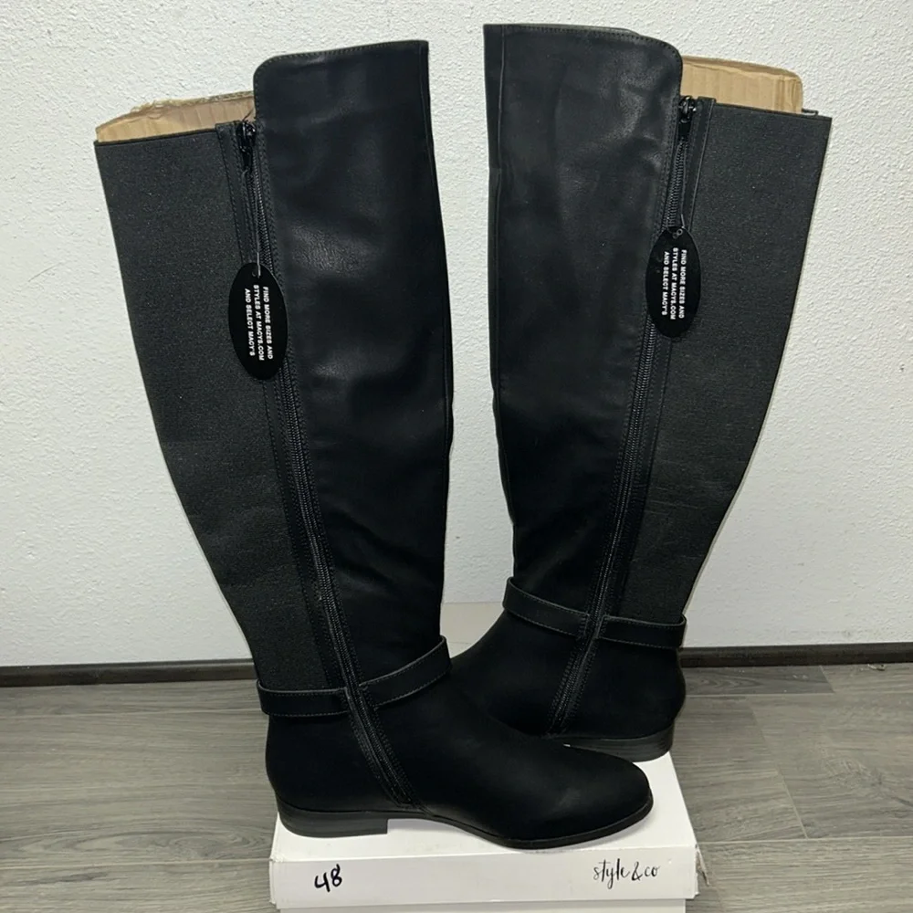Style & Co. Womens Kimmball Solid Over-The-Knee Boots